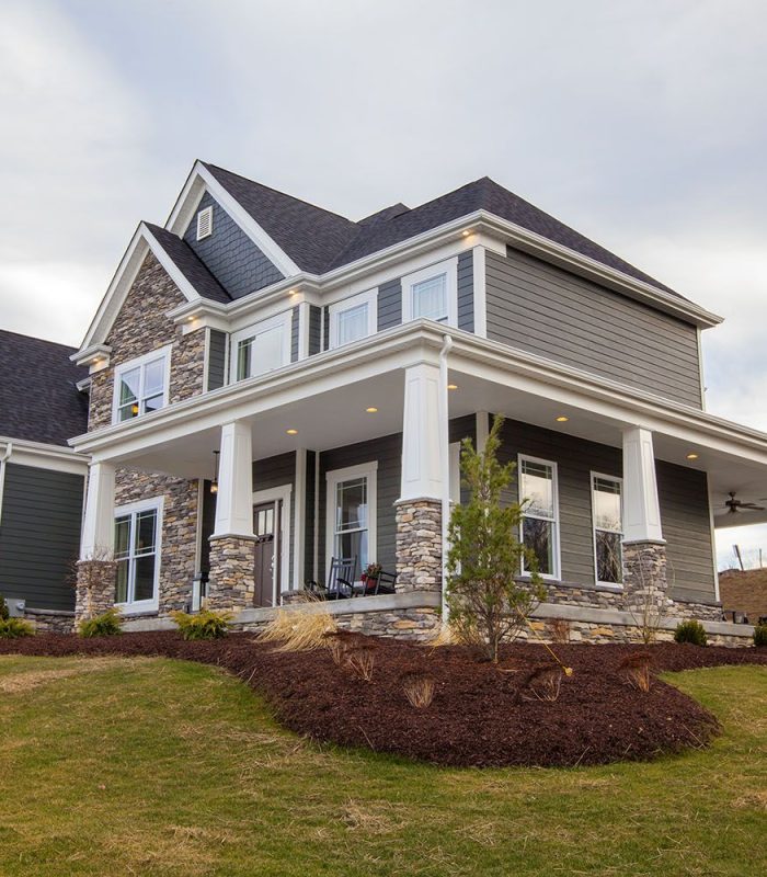 Exterior view of a custom residential home