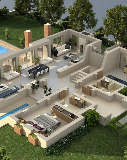 Detailed architectural floor plan